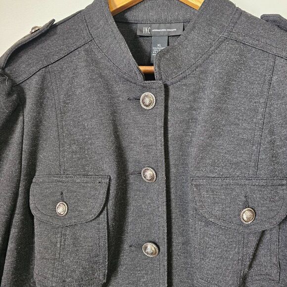 EUC INC INTERNATIONAL CONCEPTS GREY THICK MILITARY STYLE JACKET SIZE XL - Picture 4 of 15